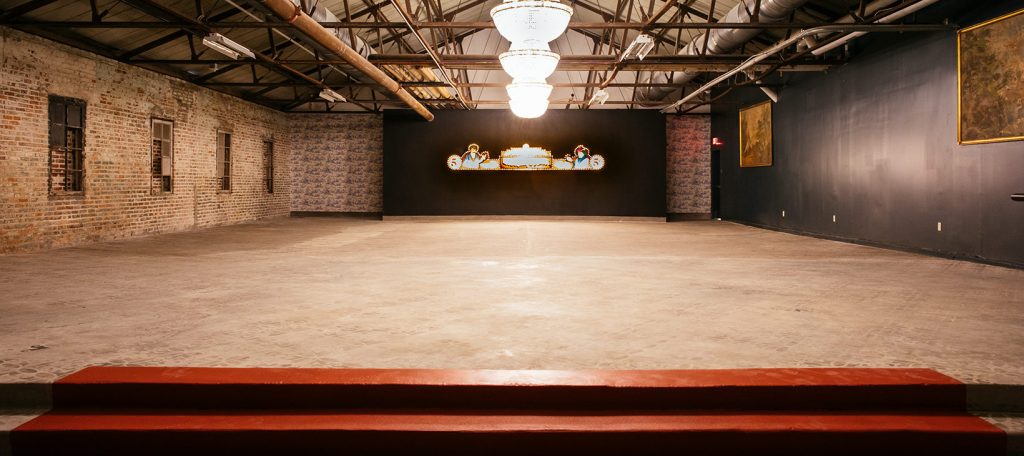 Blank event space waiting for the next dream at our Garden District hotel