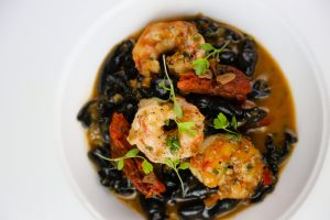 Shrimp "Muddy Waters" dish at Jack Rose, our NOLA hotel's restaurant