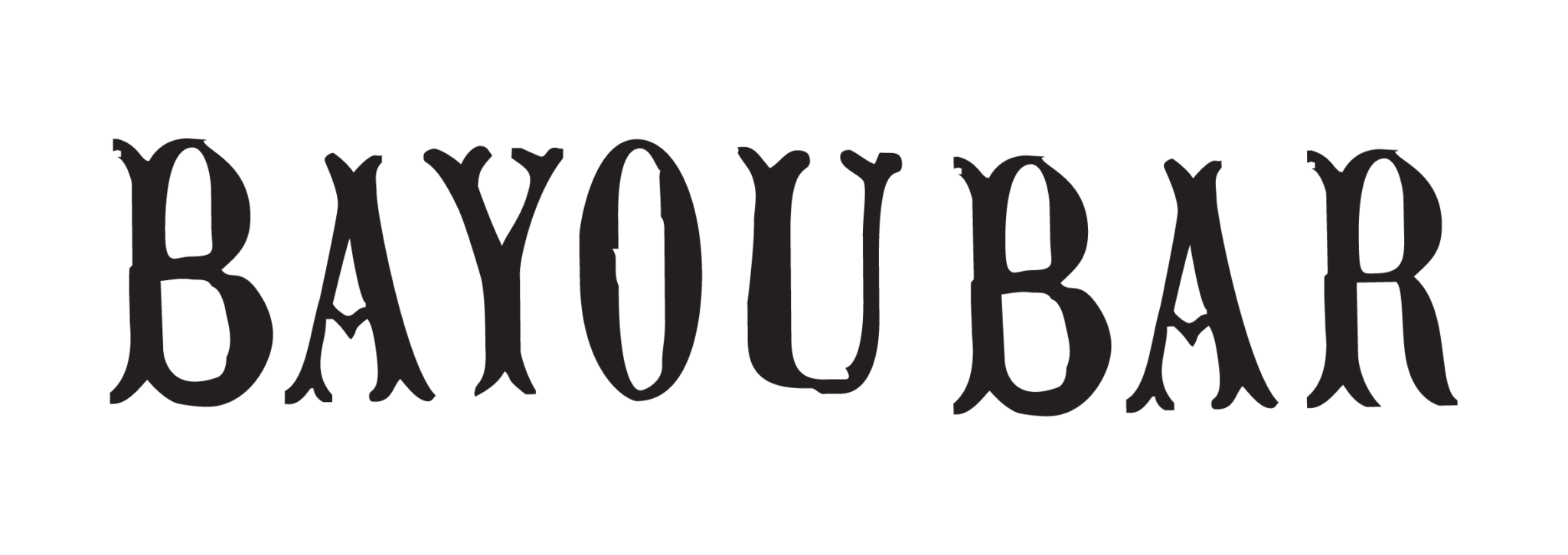 Bayou Bar text only black Pontchartrain